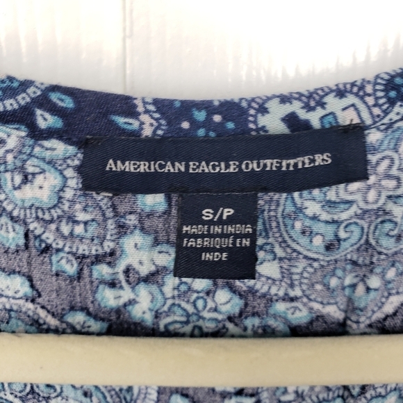 American Eagle Paisley Dress S Cottagecore Grannycore Boho Prairie A Line - Picture 10 of 11
